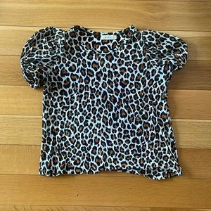 ALC leopard shirt with puff sleeves size S